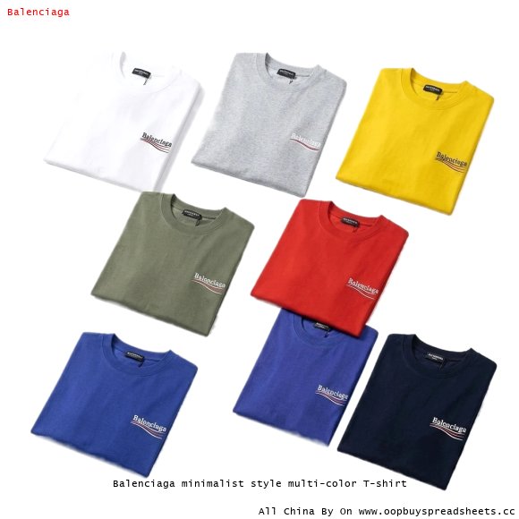 Balenciaga minimalist style multi-color T-shirt