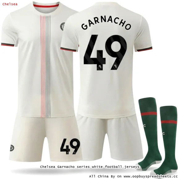 Chelsea Garnacho series white football jerseys