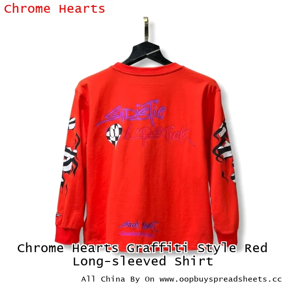 Chrome Hearts Graffiti Style Red Long-sleeved Shirt