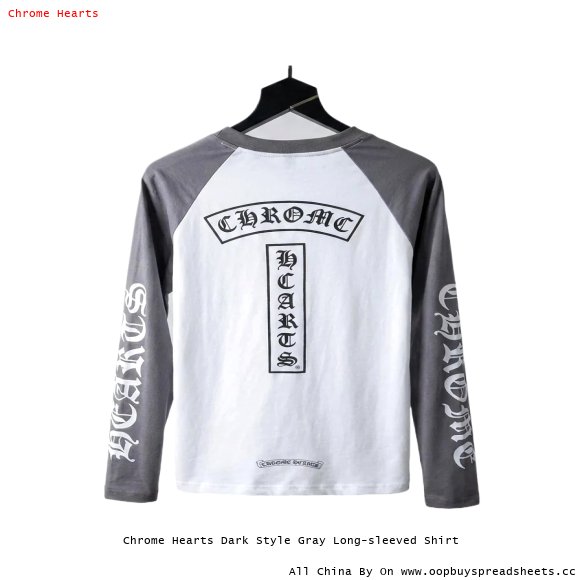 Chrome Hearts Dark Style Gray Long-sleeved Shirt