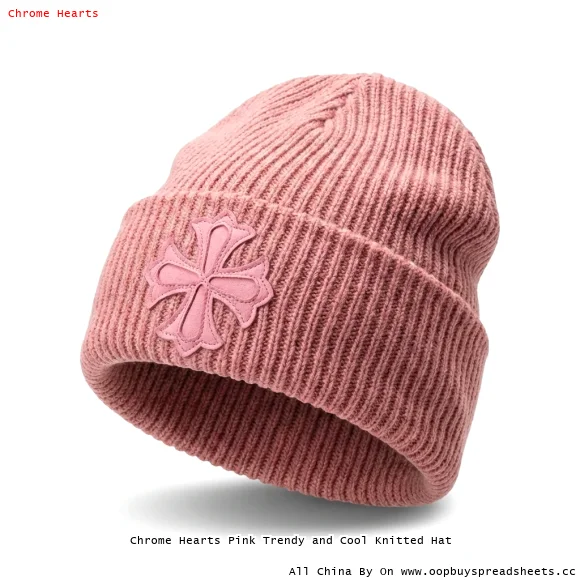 Chrome Hearts Pink Trendy and Cool Knitted Hat