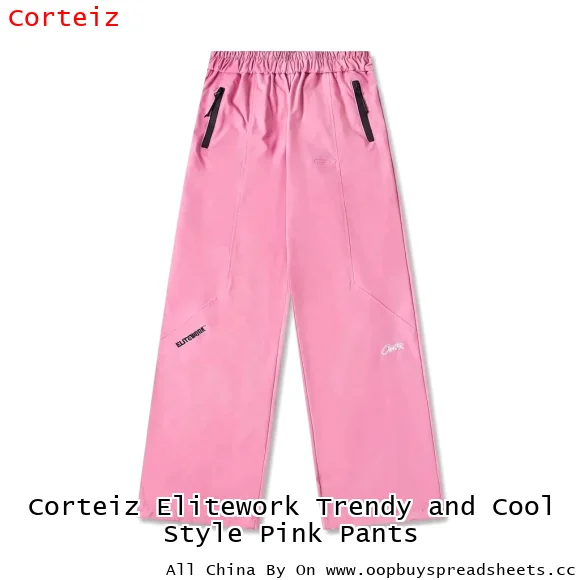 Corteiz Elitework Trendy and Cool Style Pink Pants