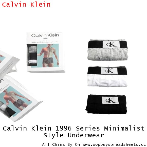 Calvin Klein 1996 Series Minimalist Style Underwear