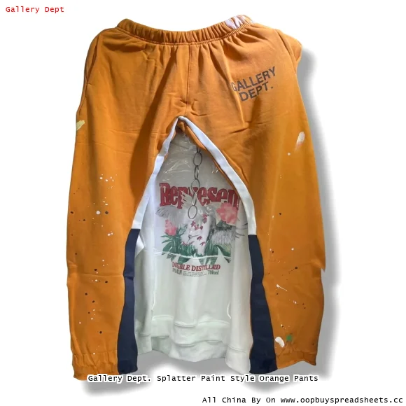 Gallery Dept. Splatter Paint Style Orange Pants
