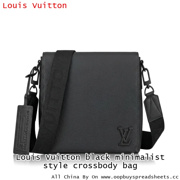 Louis Vuitton black minimalist style crossbody bag