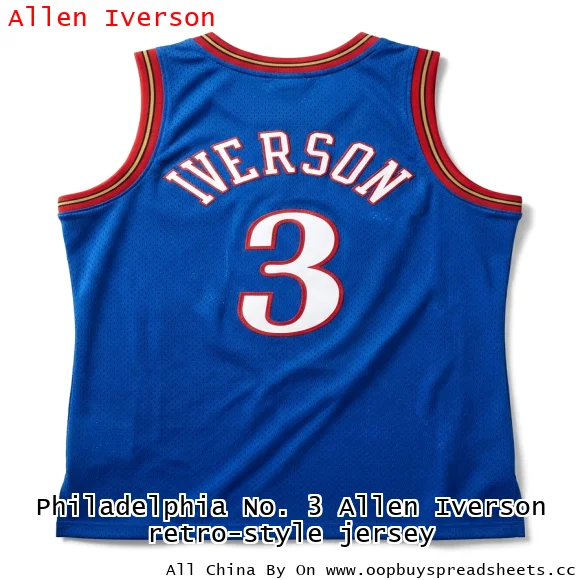 Philadelphia No. 3 Allen Iverson retro-style jersey