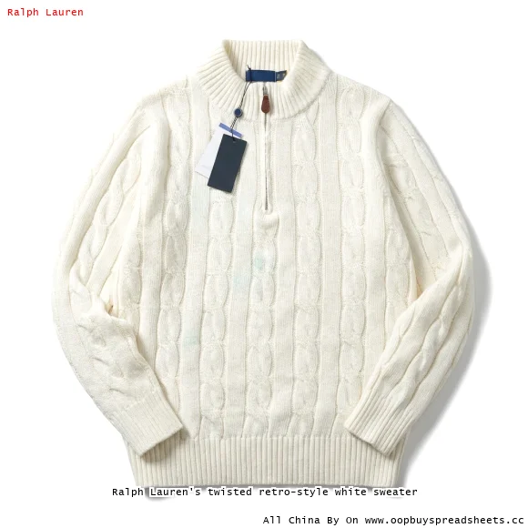 Ralph Lauren's twisted retro-style white sweater