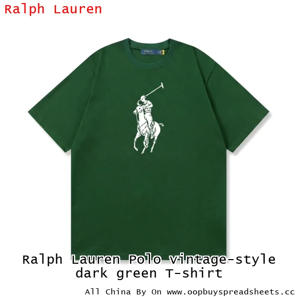 Ralph Lauren Polo vintage-style dark green T-shirt
