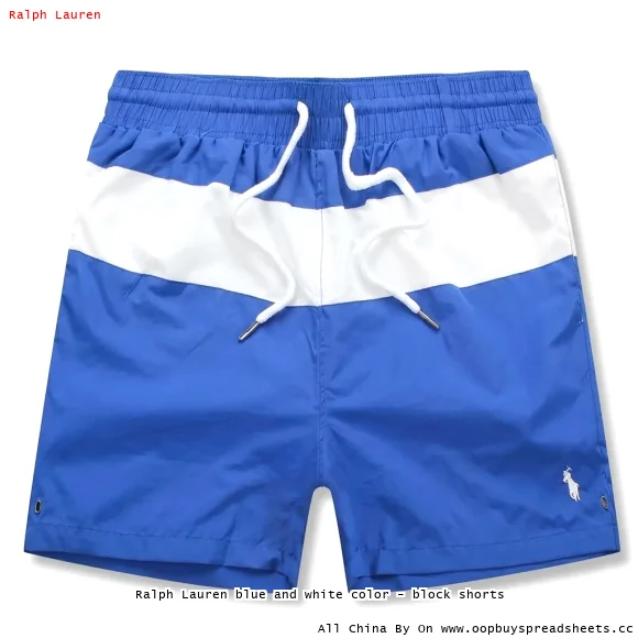 Ralph Lauren blue and white color - block shorts