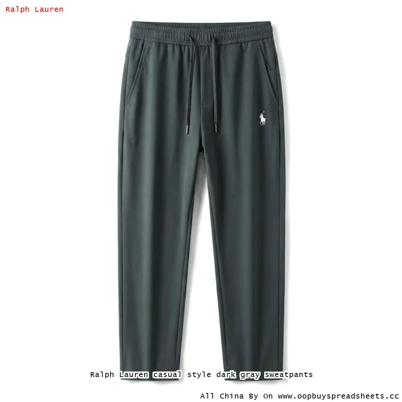 Ralph Lauren casual style dark gray sweatpants