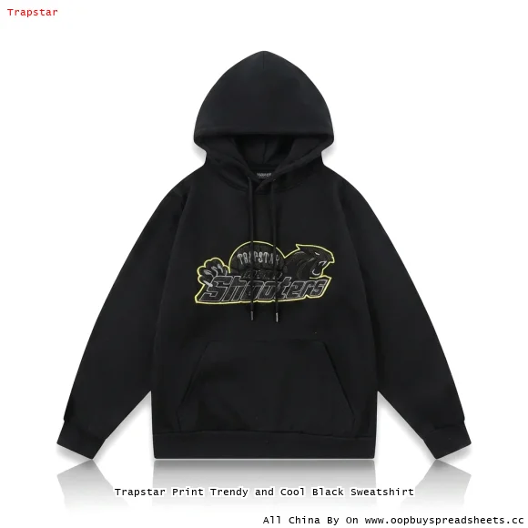 Trapstar Print Trendy and Cool Black Sweatshirt