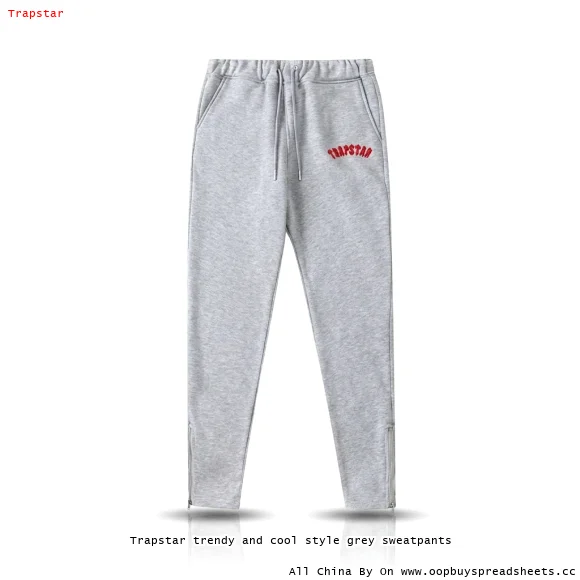 Trapstar trendy and cool style grey sweatpants