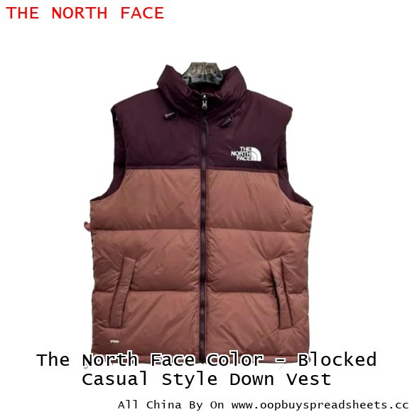 The North Face Color - Blocked Casual Style Down Vest
