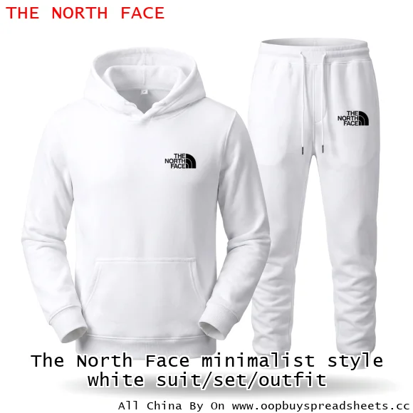The North Face minimalist style white suit/set/outfit
