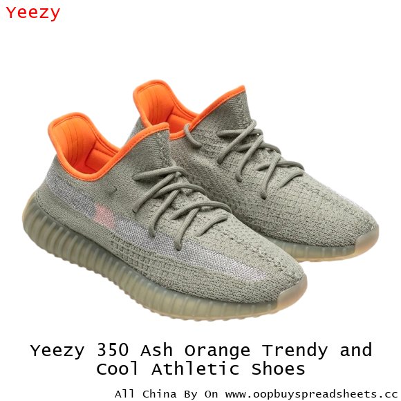 Yeezy 350 Ash Orange Trendy and Cool Athletic Shoes
