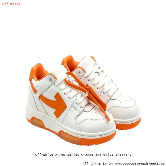 Off-White Arrow Series Orange and White Sneakers
