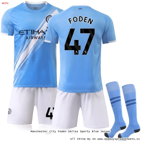 Manchester City Foden Series Sporty Blue Jersey