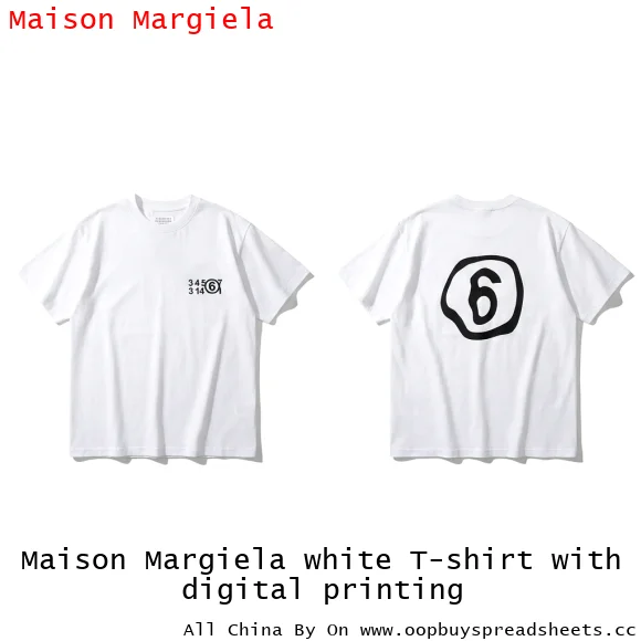 Maison Margiela white T-shirt with digital printing