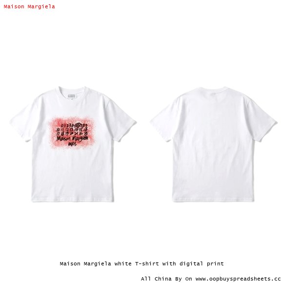 Maison Margiela white T-shirt with digital print