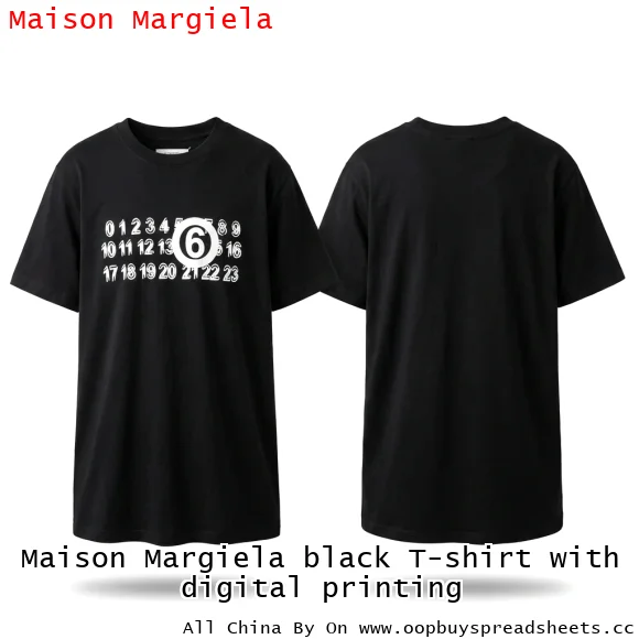 Maison Margiela black T-shirt with digital printing