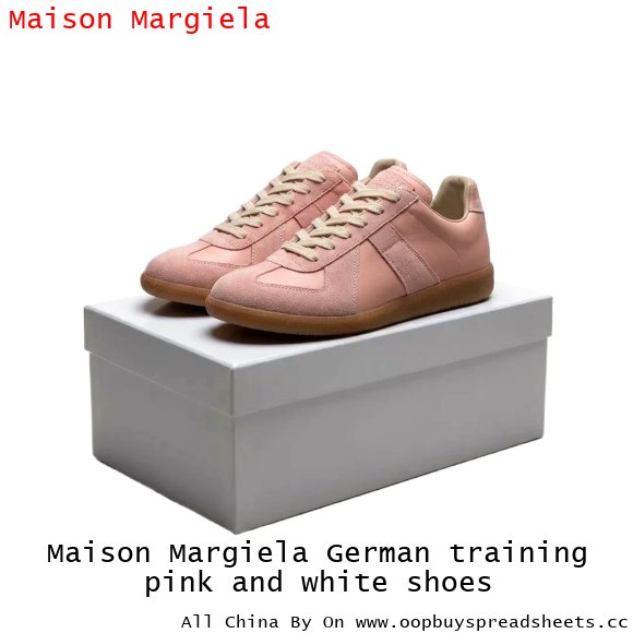 Maison Margiela German training pink and white shoes