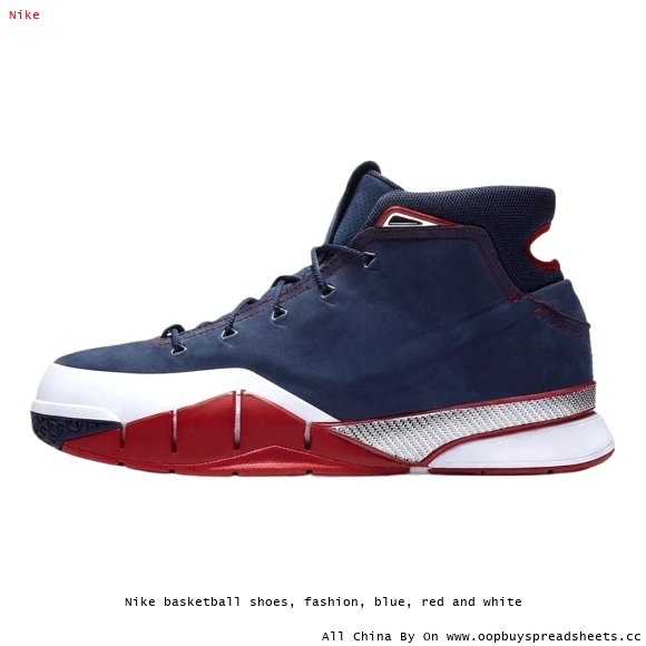 Nike basketball shoes, fashion, blue, red and white