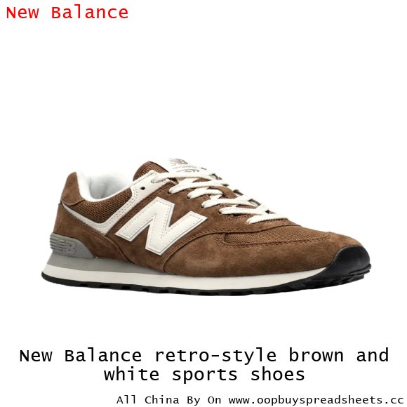 New Balance retro-style brown and white sports shoes