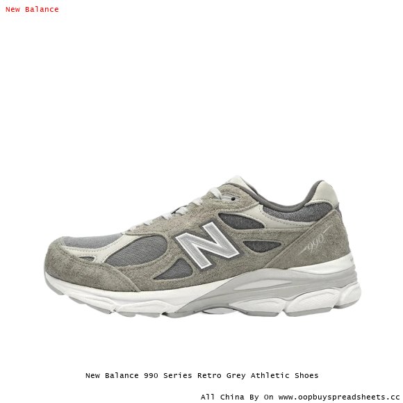 New Balance 990 Series Retro Grey Athletic Shoes