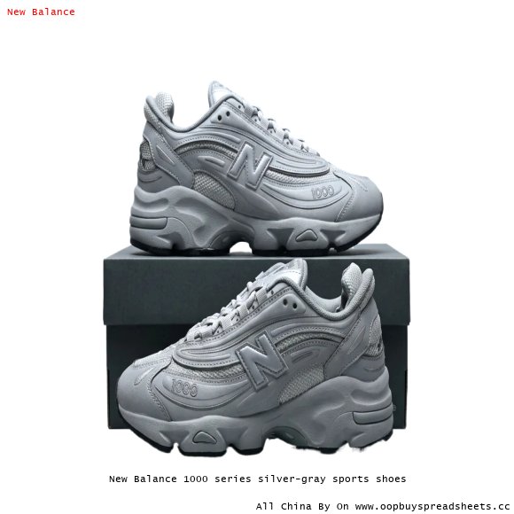 New Balance 1000 series silver-gray sports shoes