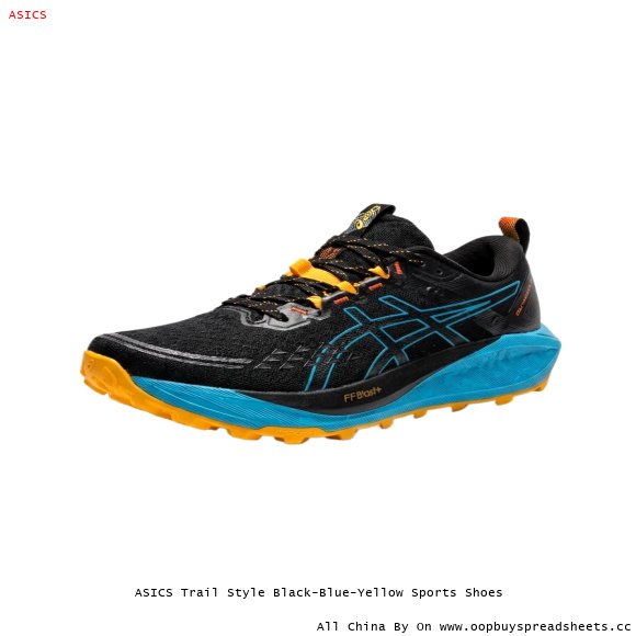 ASICS Trail Style Black-Blue-Yellow Sports Shoes
