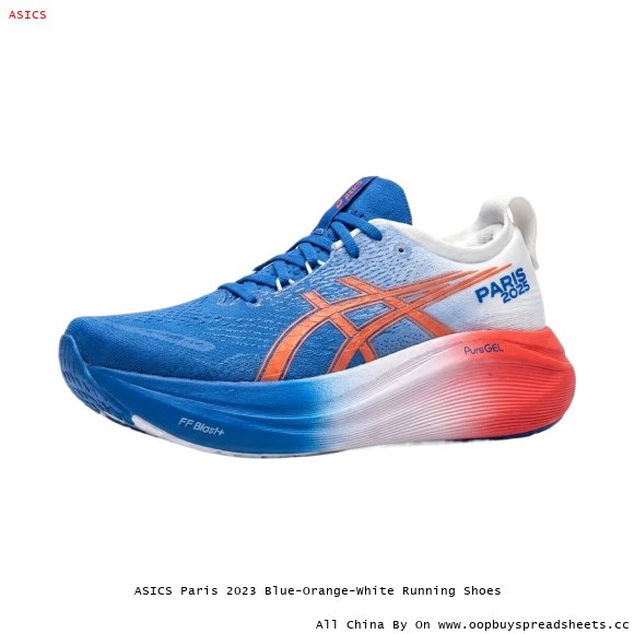 ASICS Paris 2023 Blue-Orange-White Running Shoes