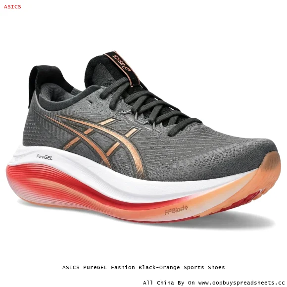 ASICS PureGEL Fashion Black-Orange Sports Shoes