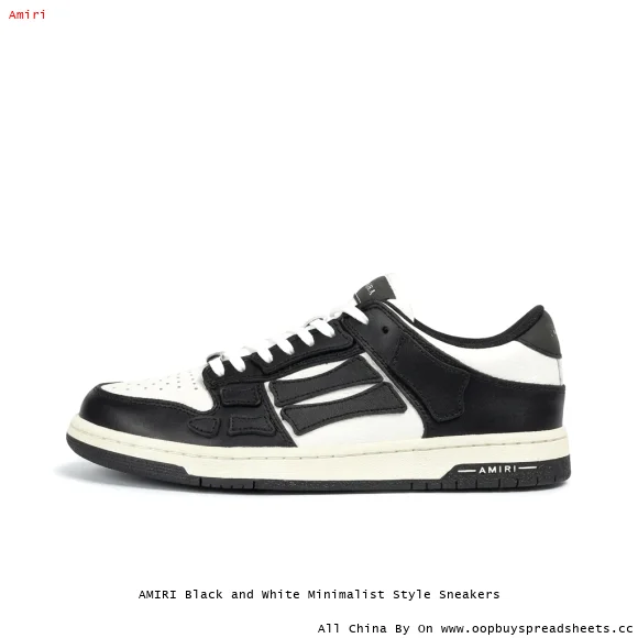 AMIRI Black and White Minimalist Style Sneakers