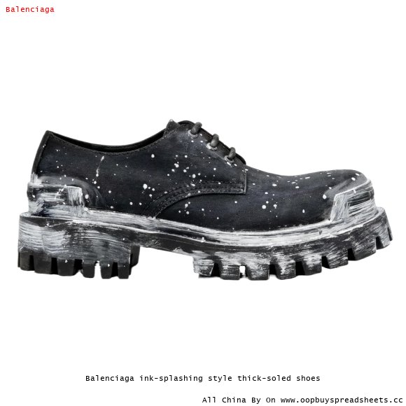 Balenciaga ink-splashing style thick-soled shoes