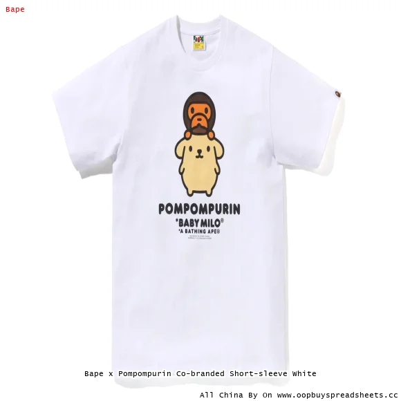 Bape x Pompompurin Co-branded Short-sleeve White