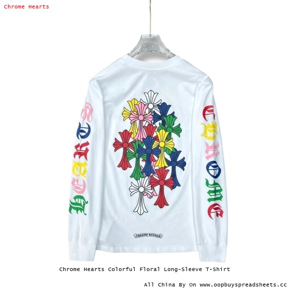 Chrome Hearts Colorful Floral Long-Sleeve T-Shirt