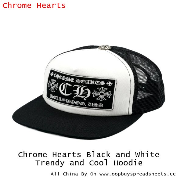 Chrome Hearts Black and White Trendy and Cool Hoodie
