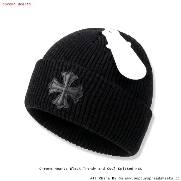 Chrome Hearts Black Trendy and Cool Knitted Hat