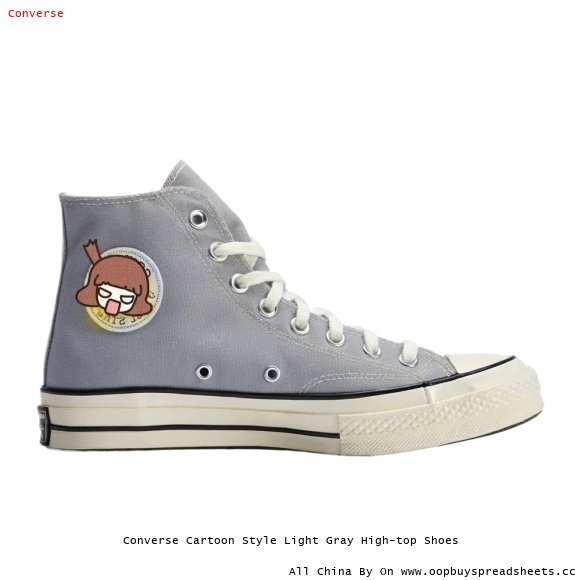 Converse Cartoon Style Light Gray High-top Shoes
