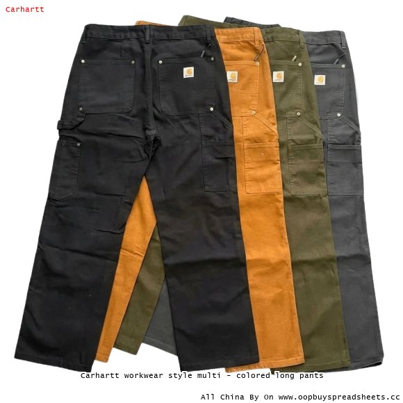 Carhartt workwear style multi - colored long pants