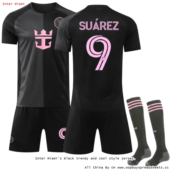 Inter Miami's black trendy and cool style jersey.