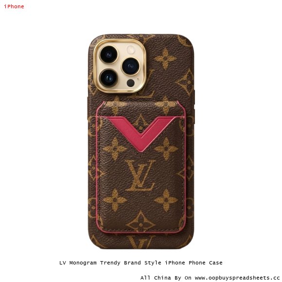 LV Monogram Trendy Brand Style iPhone Phone Case