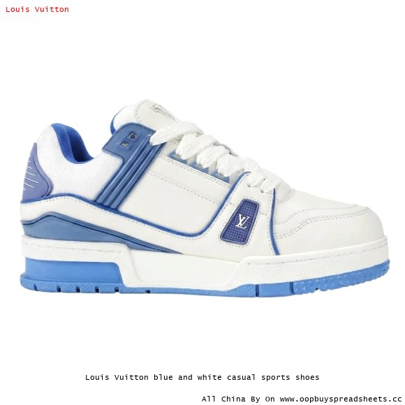 Louis Vuitton blue and white casual sports shoes