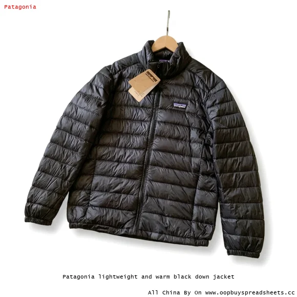 Patagonia lightweight and warm black down jacket