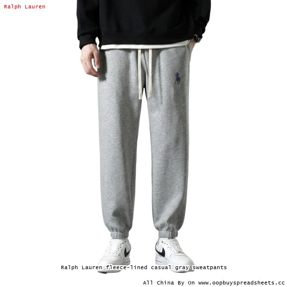 Ralph Lauren fleece-lined casual gray sweatpants