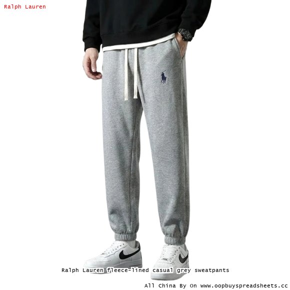 Ralph Lauren fleece-lined casual grey sweatpants