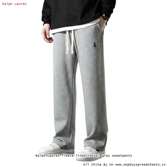 Ralph Lauren fleece-lined casual grey sweatpants