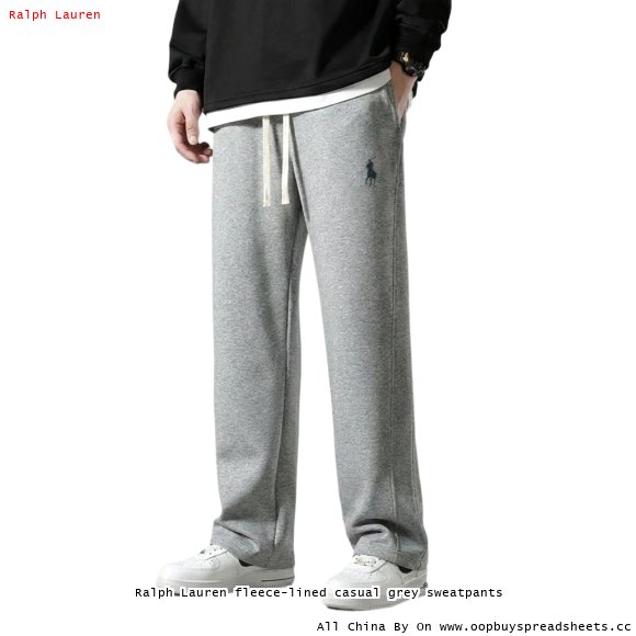 Ralph Lauren fleece-lined casual grey sweatpants