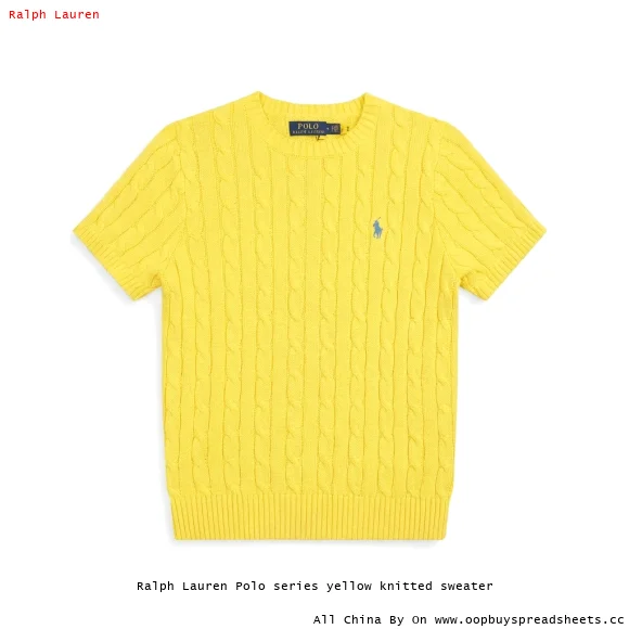 Ralph Lauren Polo series yellow knitted sweater