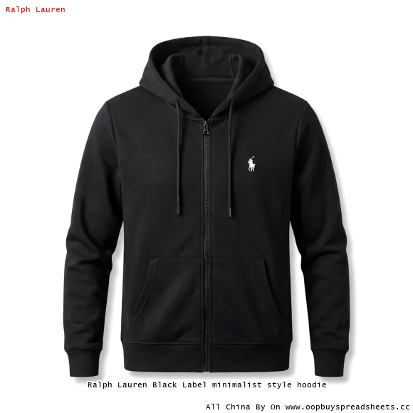 Ralph Lauren Black Label minimalist style hoodie